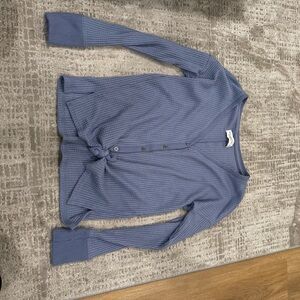 Blue Button-Up Cardigan